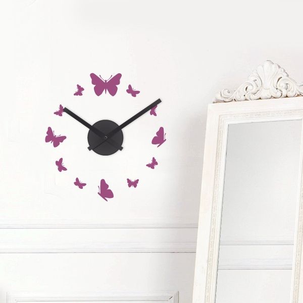 Wandtattoo 12 Schmetterlinge   Wanddeko Uhren Wanduhr Deko Wandsticker