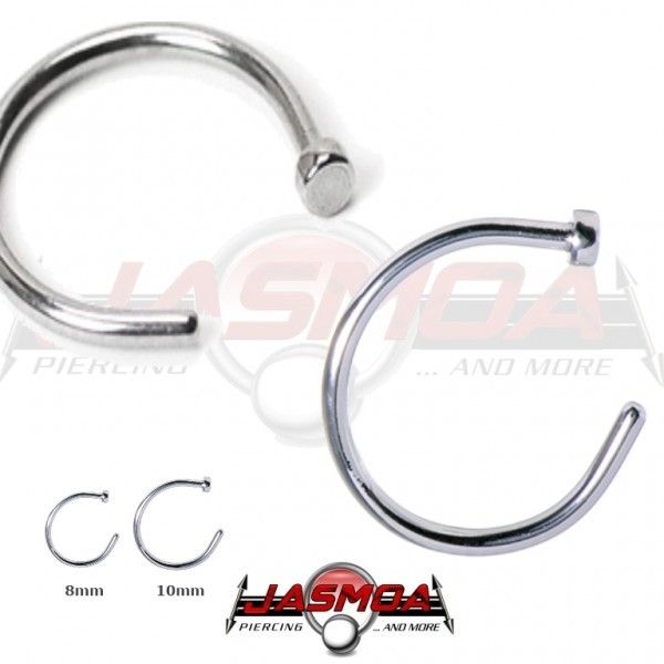 Nasenpiercing Chirurgenstahl Nasenring Nose Hoop Ring 0,8mm Piercing