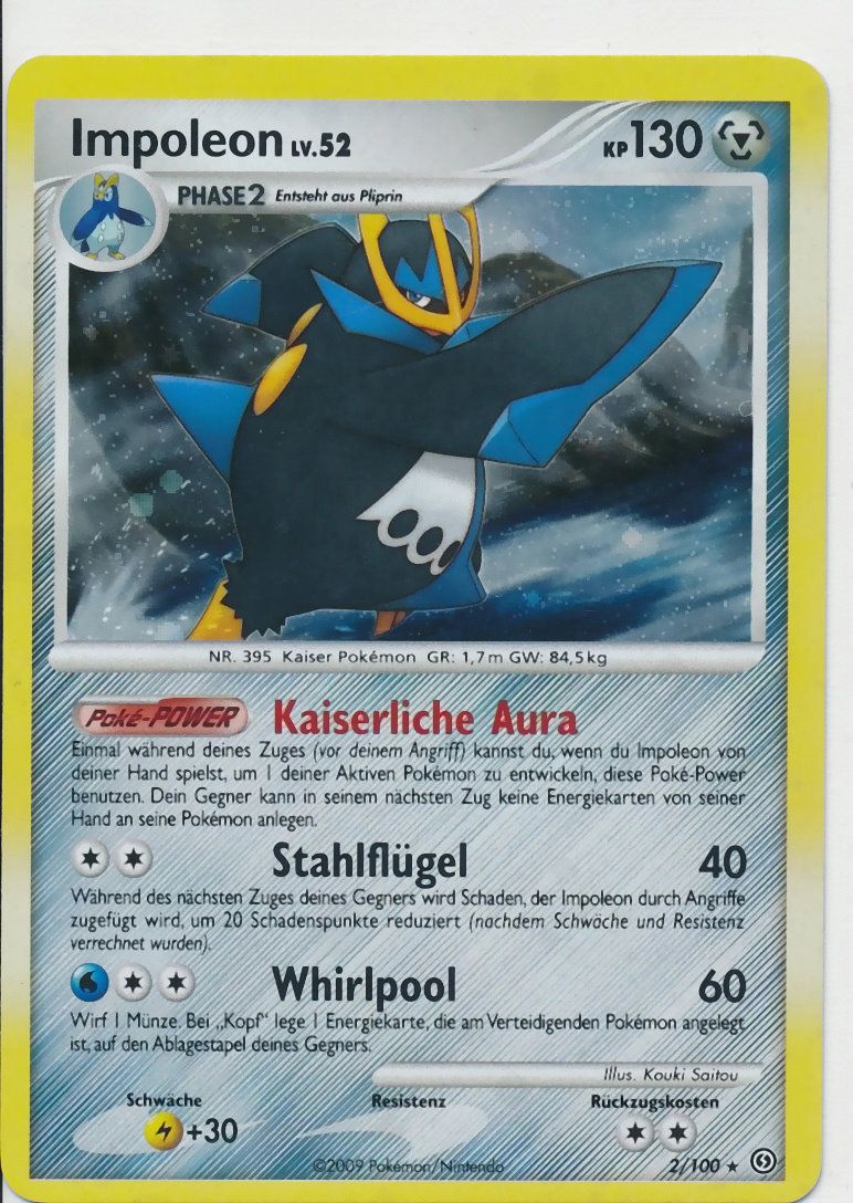 Neu * IMPOLEON 2/100, Holo Karte * Pokemon Sturmtief