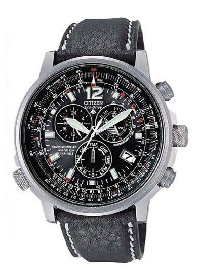 Citizen AS4050 01E PILOT Eco Drive Funkuhr Titan Neu Original