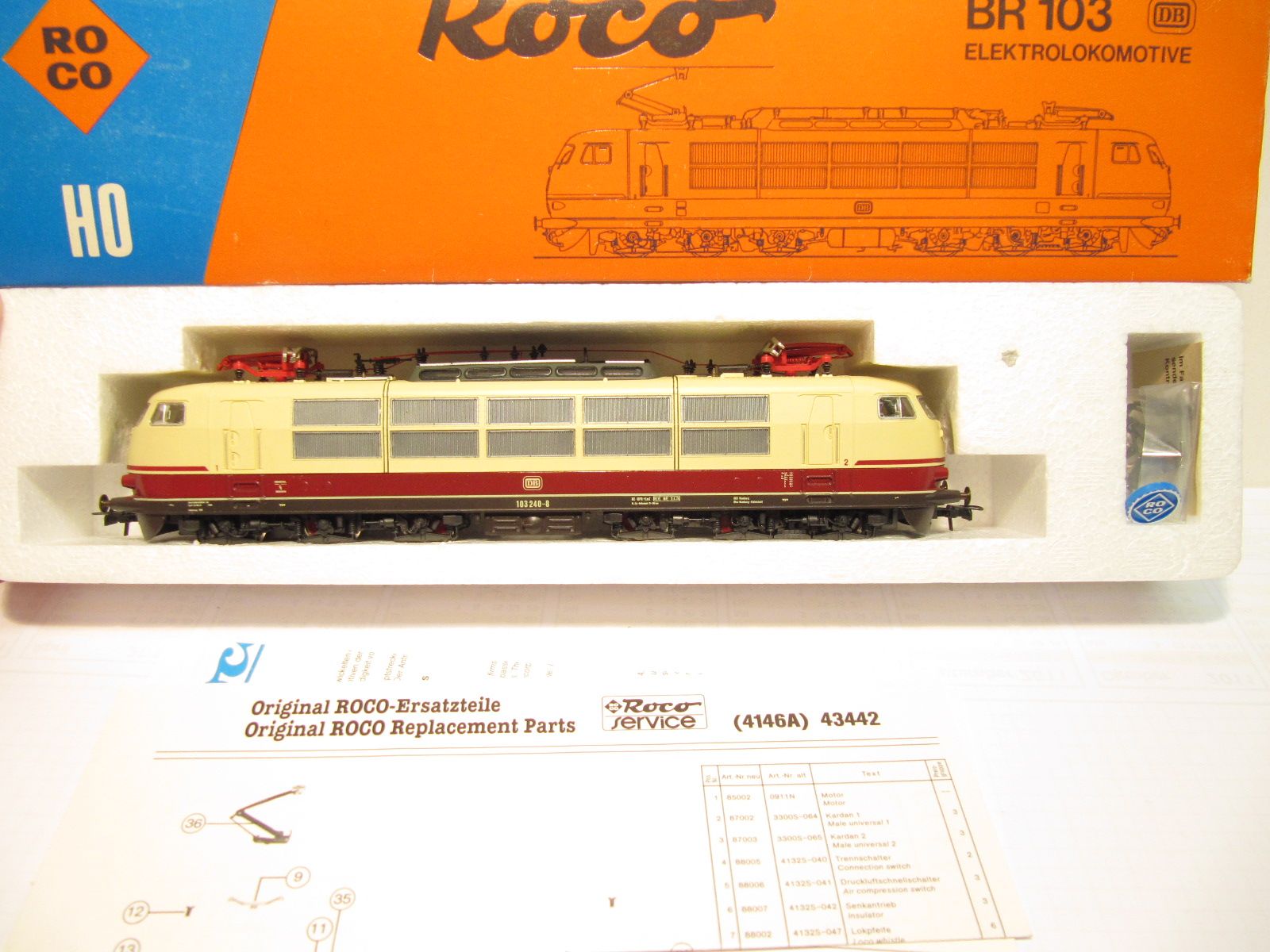 ROCO 43442 Elok 103 240 8 rot DB EP 4 TEE IC KK OVP FR1269