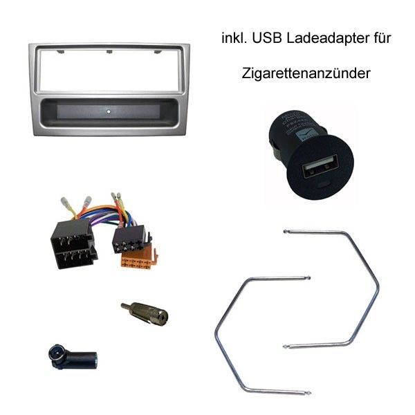 Radioblende SET Agila,Vectra C,Meriva,Tigra,lichtsilber