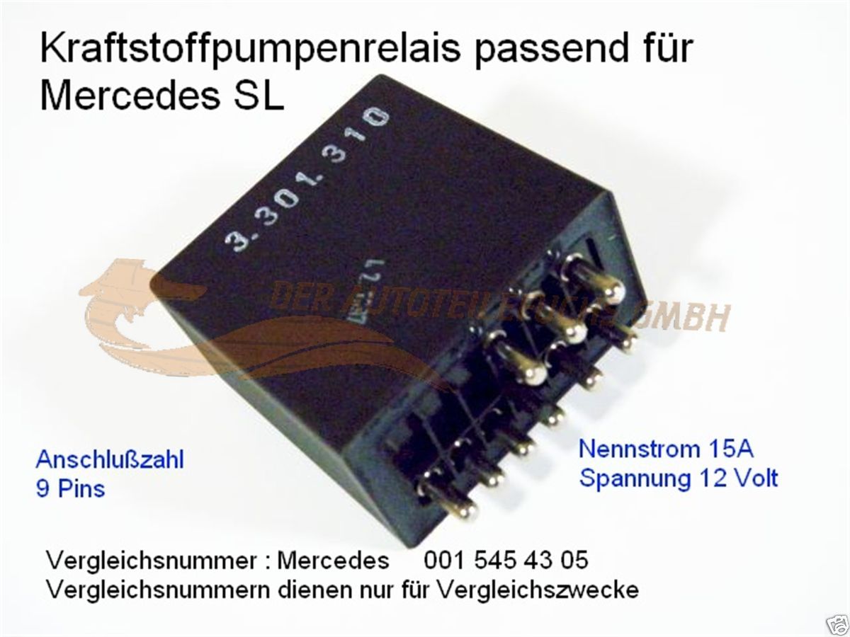 KRAFTSTOFFPUMPENRELAIS,RELAIS KRAFTSTOFFPUMPE FÜR MERCEDES W126,R107