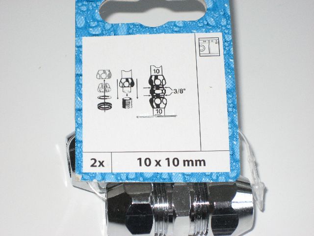 QUETSCHVERSCHRAUBUNG FÜR CU ROHRE 10x10 2 Stück