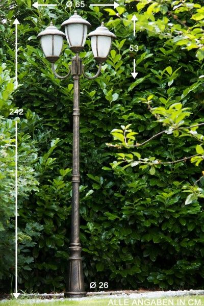 Kandelaber Laterne Gartenlaterne Wegeleuchte Stehlampe Außenleuchte