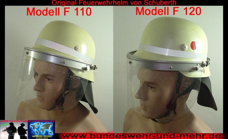 ORIG. SCHUBERTH FEUERWEHRHELM F110 & F120 FEUERWEHR HELM + VISIER