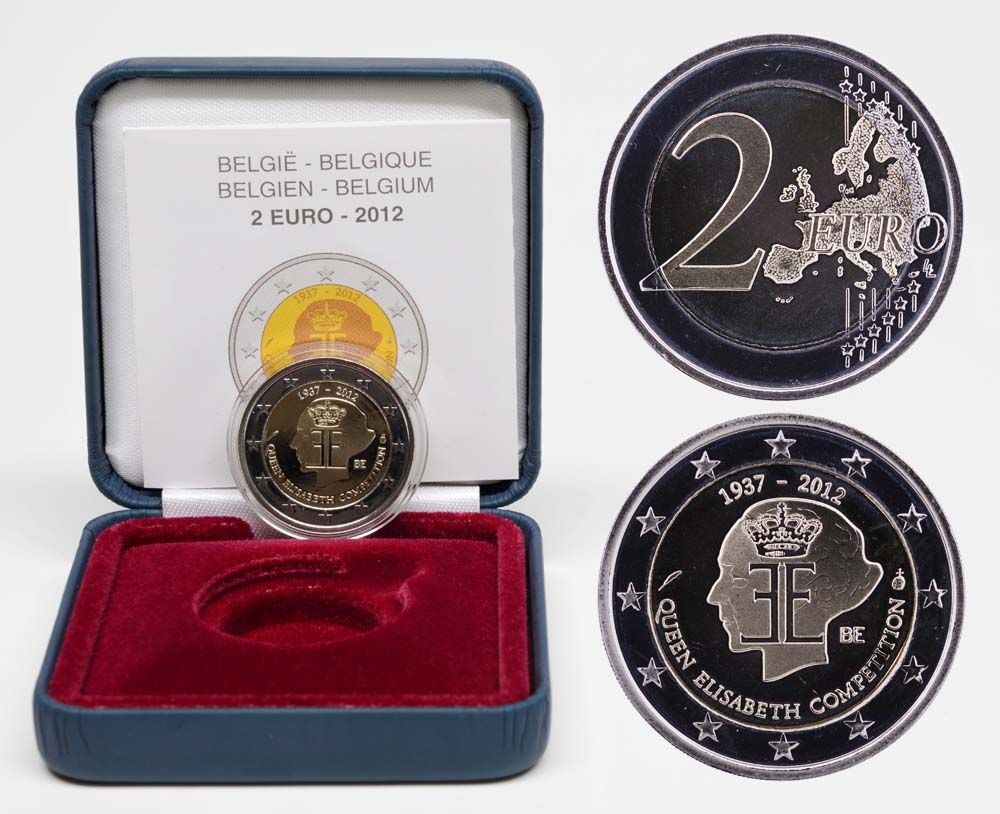 Belgien 2 Euro 75 J. Königin Elisabeth 2012 PP