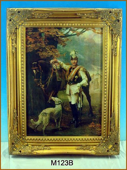 Gemaelde Bild Barock Kaiser Wilhelm II Jagd M123B