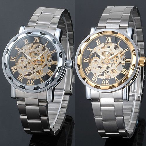 NEU Mode Mechanisch Automatik Herren Damen Uhr Skelettuhr Armbanduhr