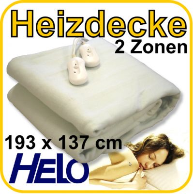 Elektrische Heizdecke C3 193 x 137 cm 2 Zonen Wärmedecke Unterbett