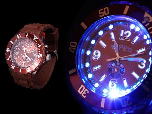 LED Blinki Uhren Damenuhr Uhr Silikon Herrenuhr Armbanduhr Leuchtuhr