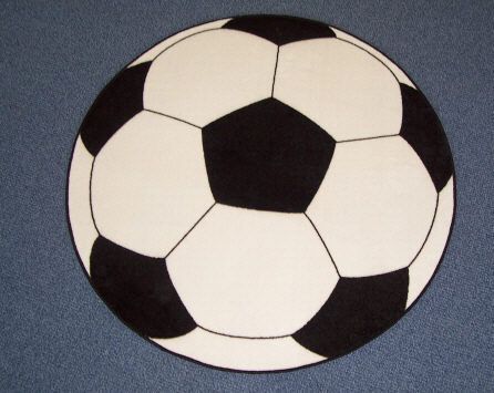 Fussballteppich Teppich Fußball 133cm rund