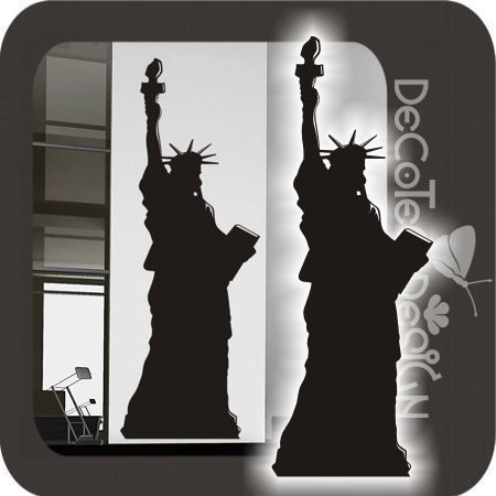 W143 Wandtattoo LIBERTY Freiheitsstatue USA Wandaufkleber Amerika Bad