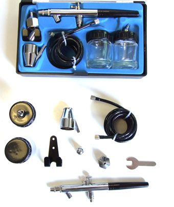 Airbrush Pistolen Komplettset KAS 138 Double Action NEU Sonderpreis