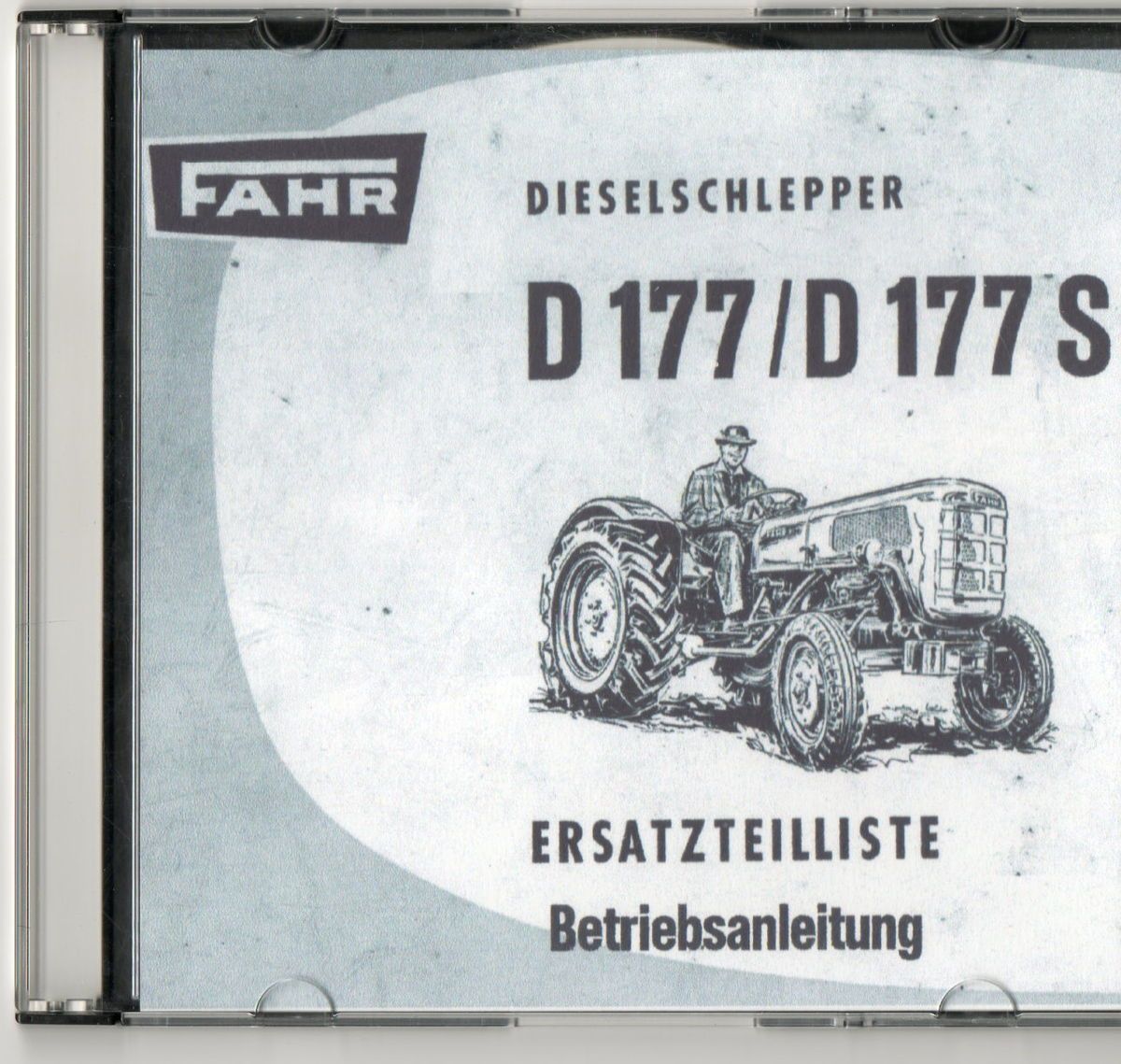 Schlepper Fahr D177  Ersatzeiliste u. Betriebsanleitung