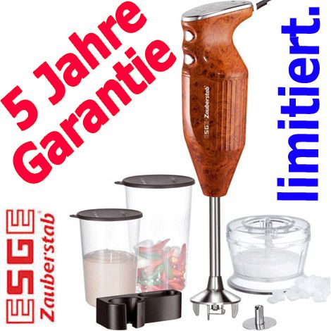 ESGE UNOLD ZAUBERSTAB M 160 WH WURZELHOLZ STABMIXER PÜRIERSTAB MIXER