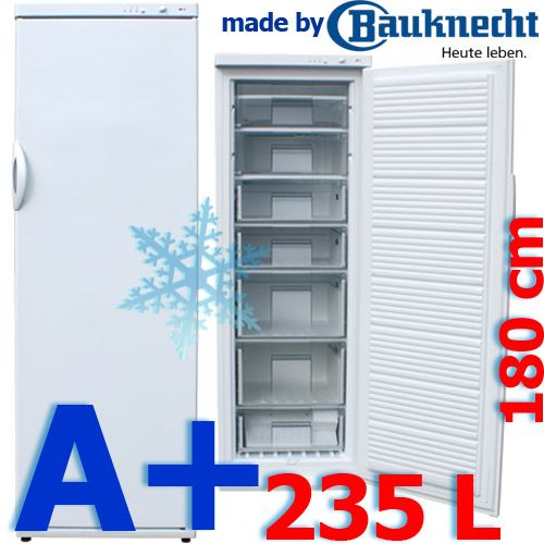 BAUKNECHT GEFRIERSCHRANK GS 235+ 235 LITER 180 CM GEFRIERTRUHE ANZEIGE