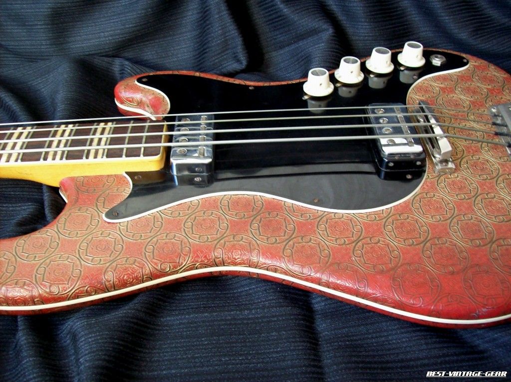 HÖFNER 185 Gold Brokat Bass 1960er Vintage Hofner