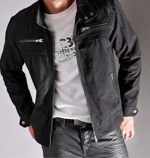 A183NEU   stylische Herren Jacke / Blouson 60 schwarz (9334 1)