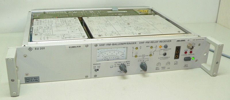 RS Rhode&Schwarz EU 201 VHF FM Ballempfänger / Relay Receiver 19 2HE