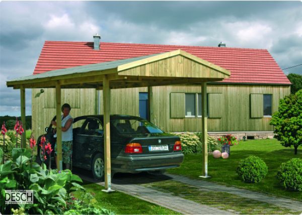 Carport Würzburg Kiefer/Fichte KDI Garage Unterstand Überdachung