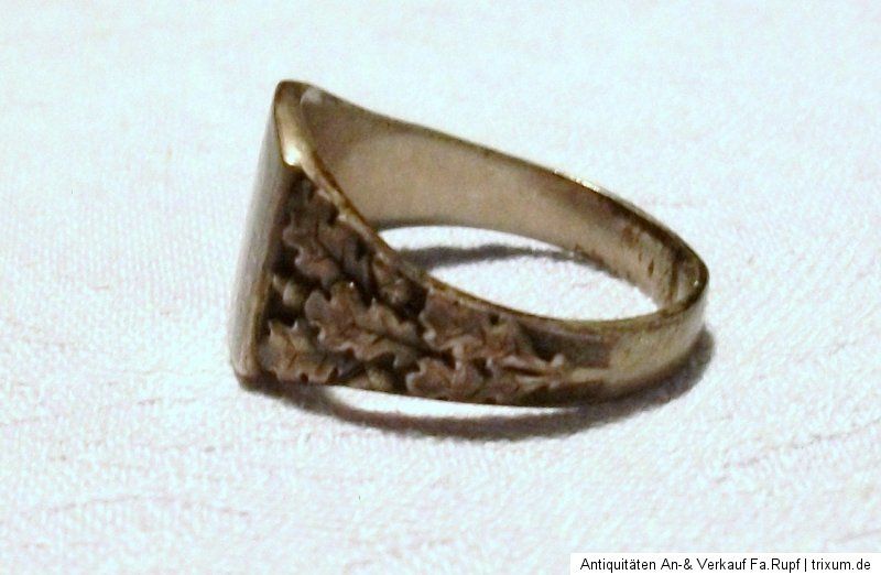 WK Andenken 800 Silber Regiment Ring Emaille Regt.214 Dachboden