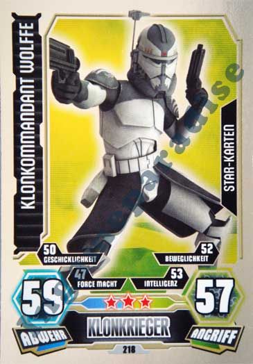 wars force attax serie 3 star karte 218 wir bieten hier die karte 218