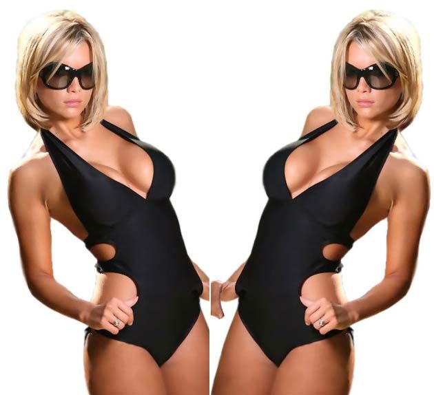 BGST) BADEANZUG IM MONOKINI STYLE IN SCHWARZ SEXY NEU