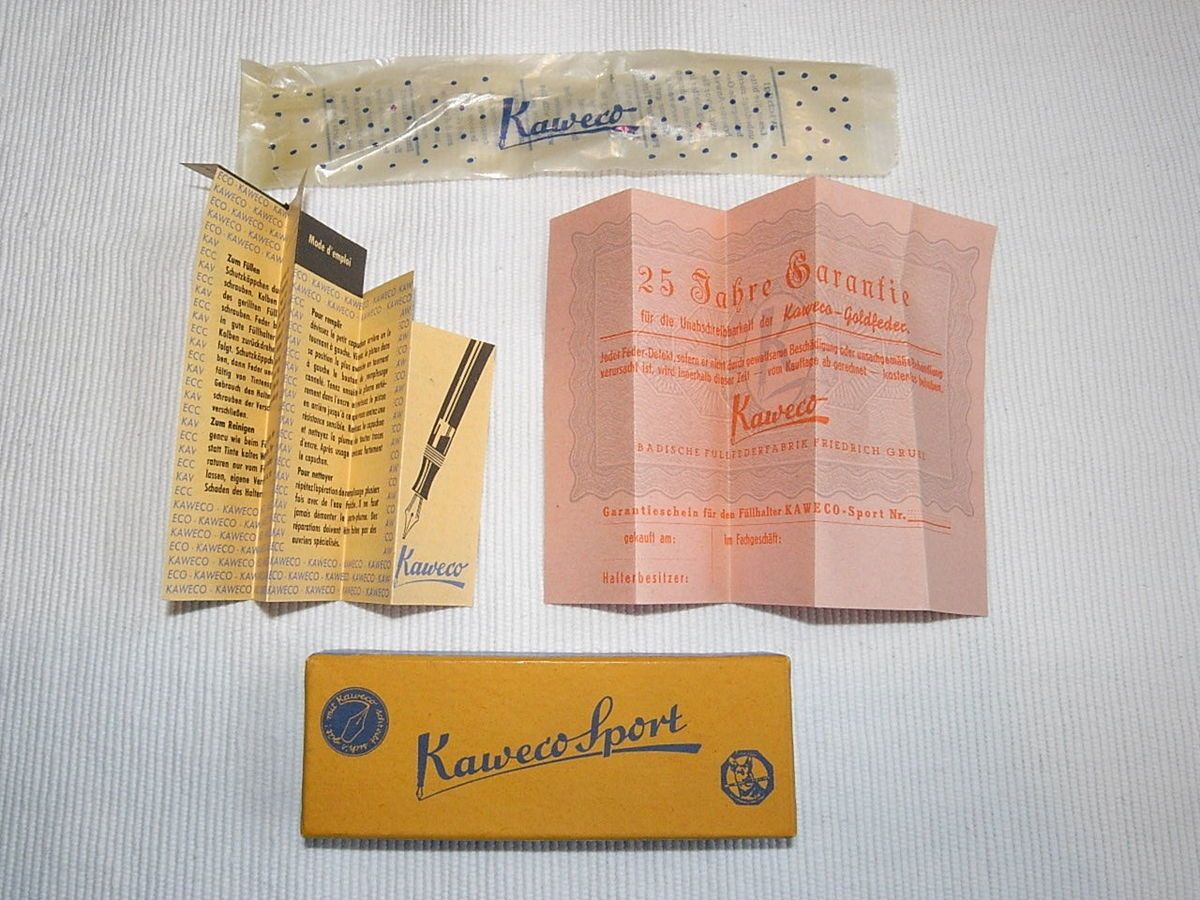 KAWECO SPORT Packung Papiere ohne Fueller Fuellhalter Fuellfederhalter