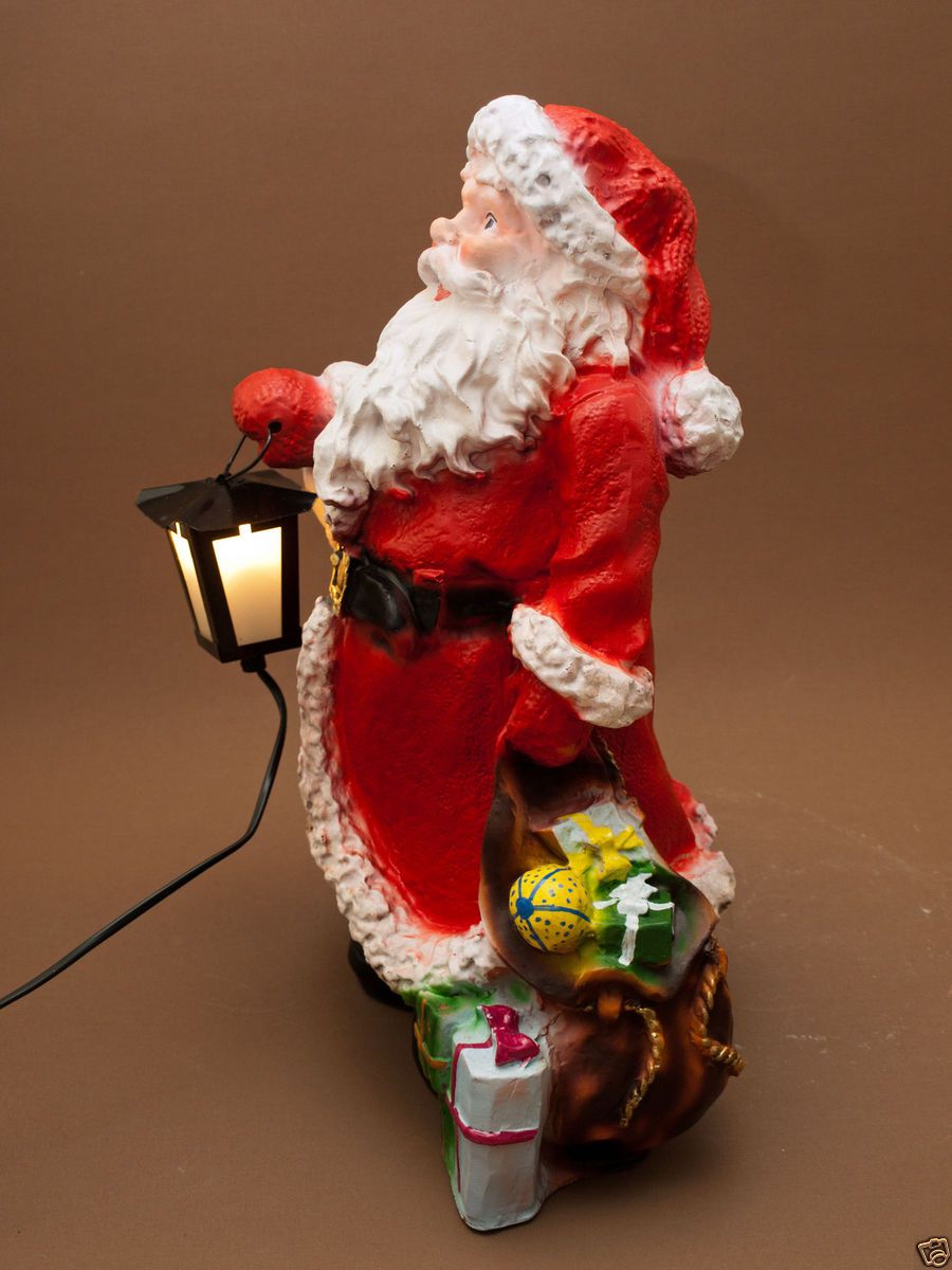 Weihnachtsmann 50cm groß mit Laterne 230 Volt Weihnachten Dekofigur
