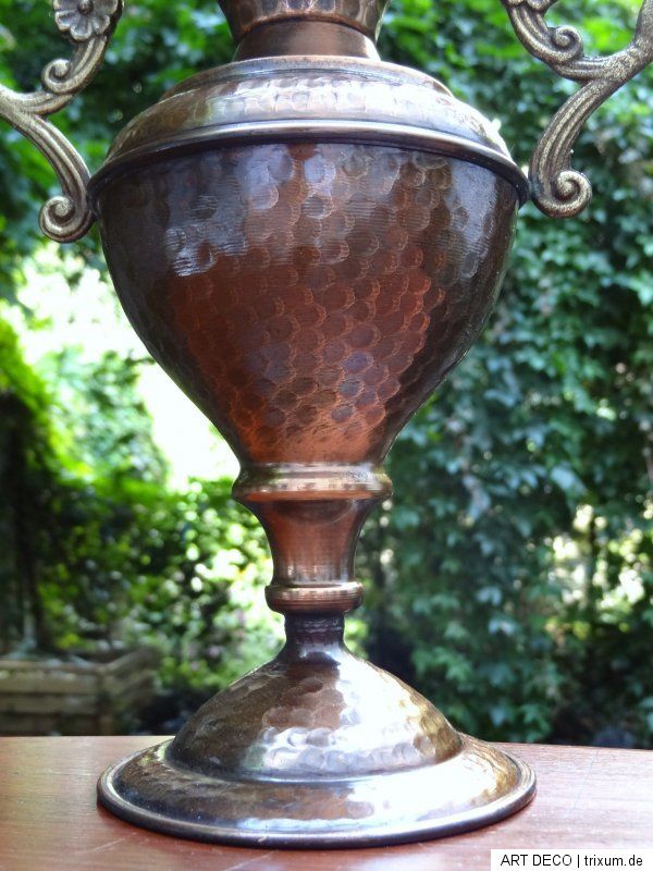 Prunkvolle Amphoren Vase Antik Messing & Kupfer made in Italy um 1900