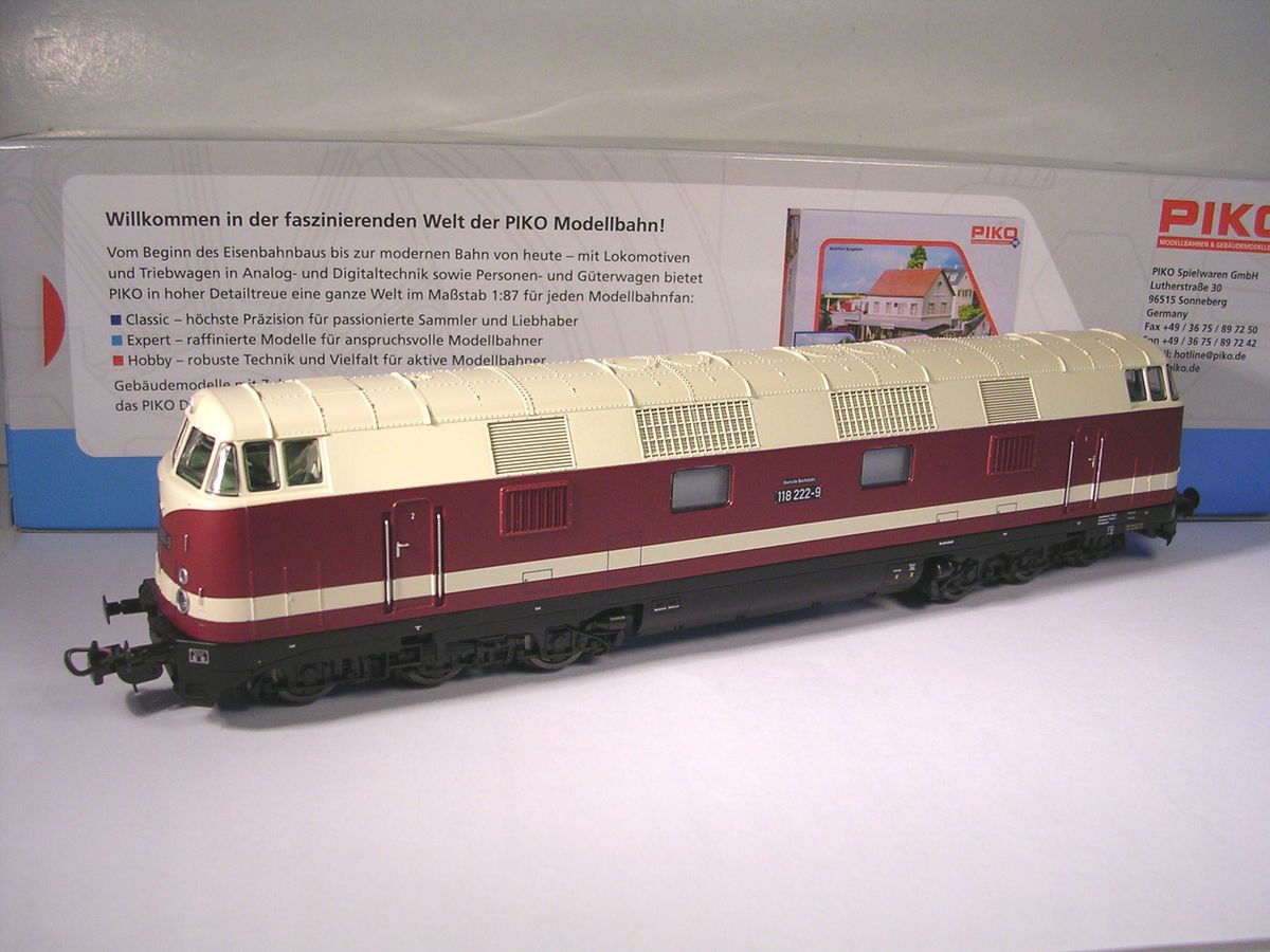 Piko 59580 3 Diesellok BR 118 222 9 DR Epoche IV, Neuware, Neue