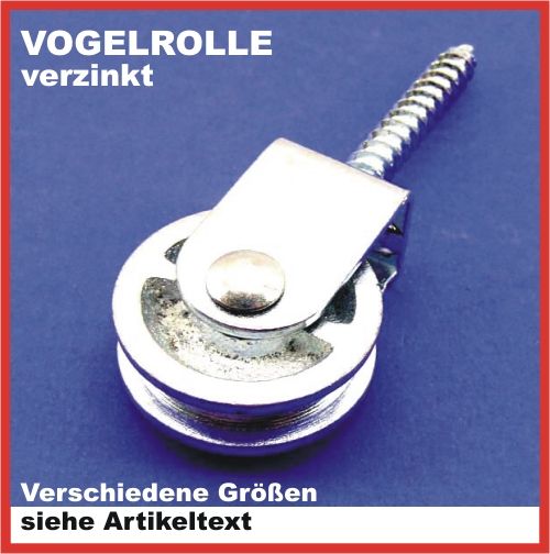 CD 233 / 1 Vogelrolle Ablenkrolle Seilrolle Ø 20 mm Außen Ganzmetall