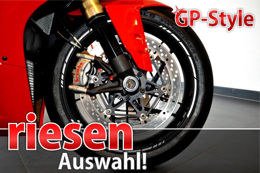 GP Style Felgenrandaufkleber Motorrad Felgenaufkleber Auto 7,5mm  15