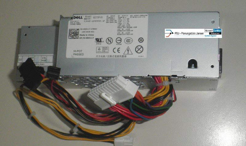 DELL NETZTEIL PSU 275W RM117 OPTIPLEX 745 755 760SFF Dimension 5150C