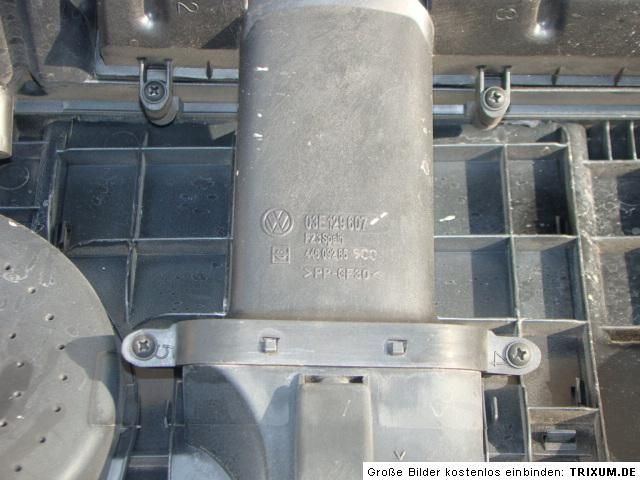 VW Polo 9N Luftfilter Luftfilterkasten Motorabdeckung 03E129607