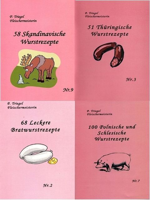 277 Wurstrezepte 4 Borschüren Super Preis