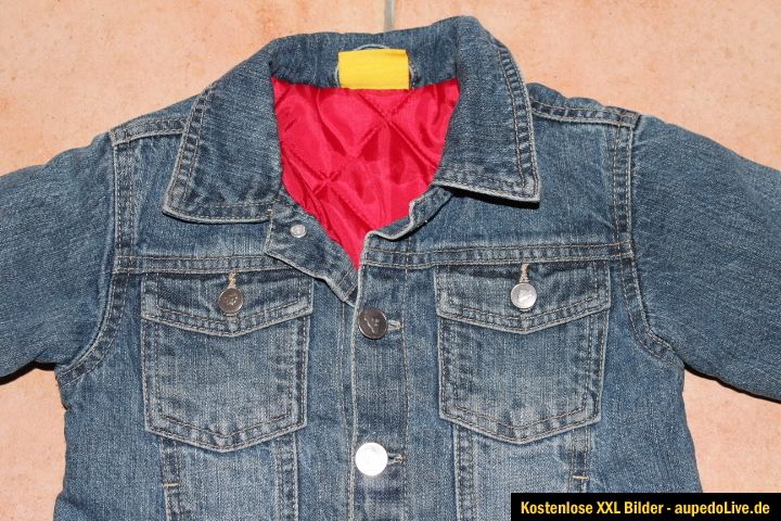 Steiff gefütterte Jeansjacke Übergangsjacke Jacke Gr. 80 top Zustand