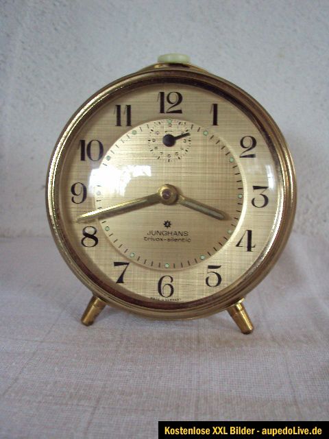 Alter Junghans Wecker Trivox Silentic Bivox Uhr Alarm Clock OVP TOP