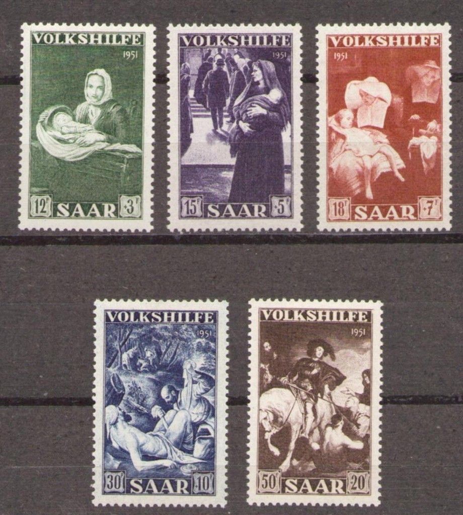 1951 Saar / Saarland Mi. 309 313 Volkshilfe ** postfr.