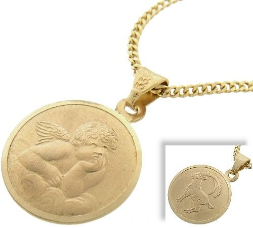 Engel Anhänger m.STERNZEICHEN 333 Gold mit o.ohne Kette