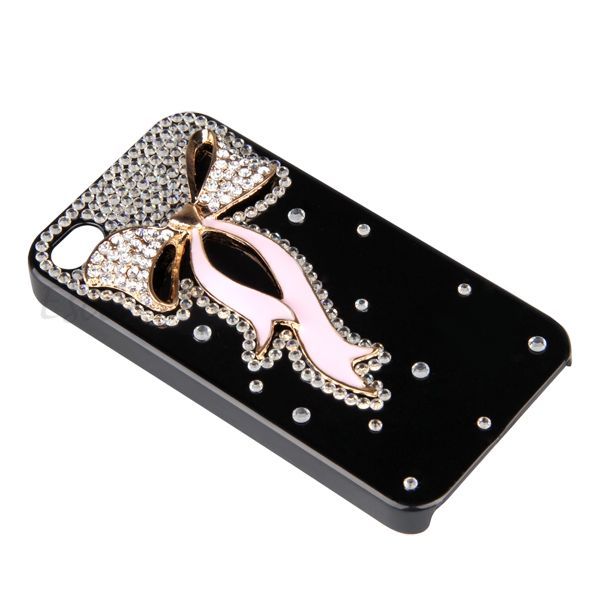 Strass Bling Schleife Hard Case Schutz Hülle Schutzhülle f.iphone 4