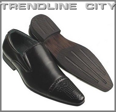 Herren Halbschuhe Slipper Innen Leder Business Schwarz H17