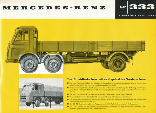 Mercedes Benz LP 333 Lkw Prospekt 7/58 brochure