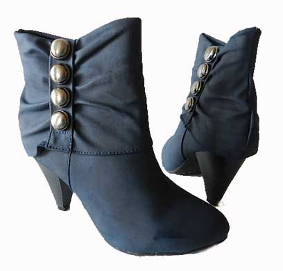 DESIGNER DAMEN STIEFELETTEN BLAU *36 41*