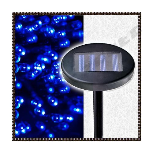 Solar 100 LED Lichterkette blau Aussen Weihnachten Deko