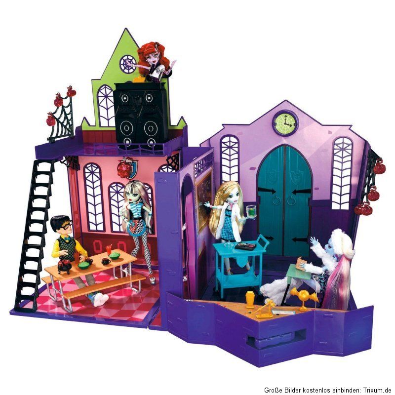 Monster High School Schule Mattel X3711 ausklappbar mit viel Zubehör