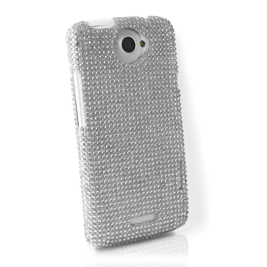 Diamante Bling Tasche fur HTC ONEX One X + Schutzfolie