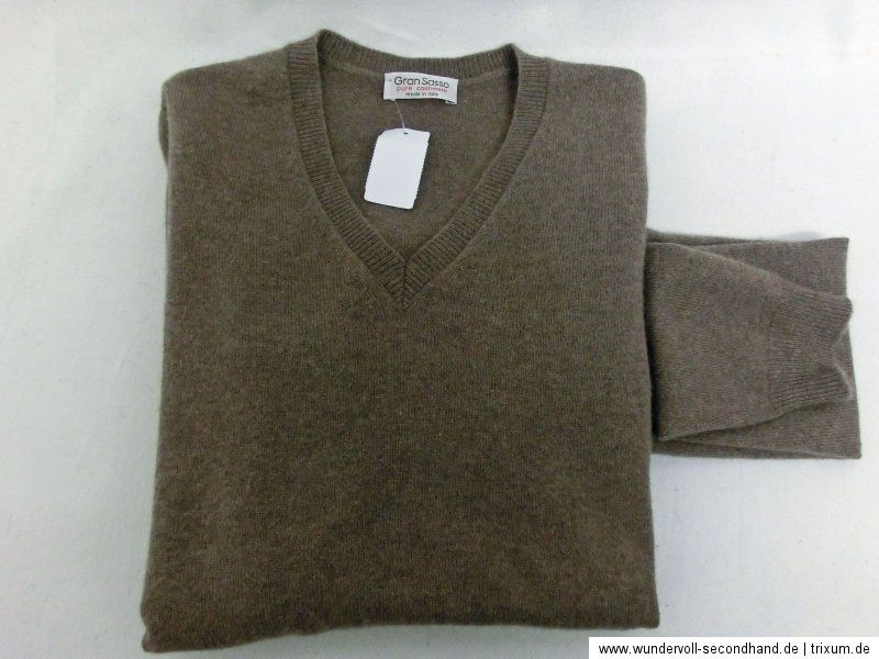 GRAN SASSO 100% Cashmere / Kaschmir Strick Pullover Braun Gr.36/38 TOP