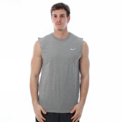 Nike Ad Sleeveless Tee [L] Grau Unterhemd Herren Laufen Neu